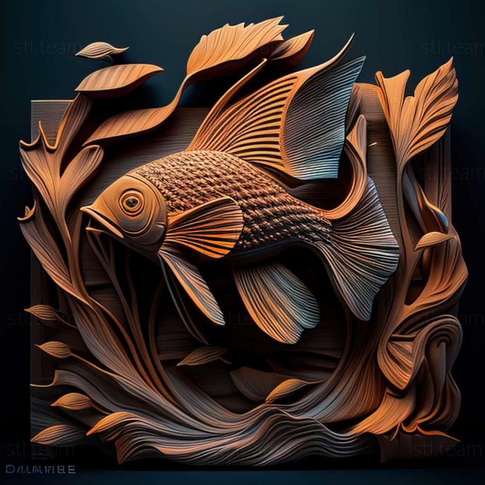 3D модель Данио рерио рыба (STL)